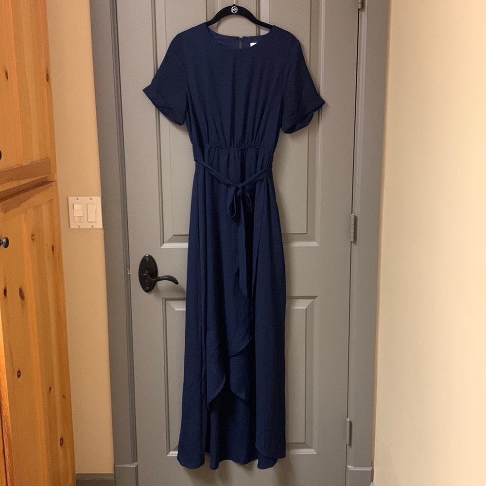 Piper and Scoot Blue High Low Dress